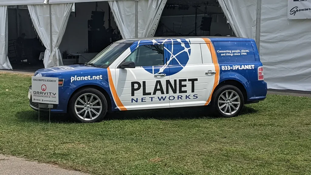 Planet Networks Ford Flex with matching fleet branding